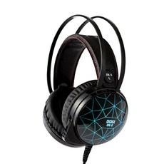 Dox 7.1聲道USB型LED遊戲有線耳機, 黑色的, DX-5