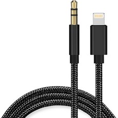 TERA 編織款 Lightning AUX 音源線 黑色, 1個