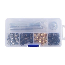 4種扣眼各50入+工具套組, 混色, 1組