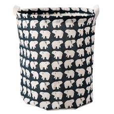 The Flow 好用可折疊洗衣籃, 北極熊黑色, 2個