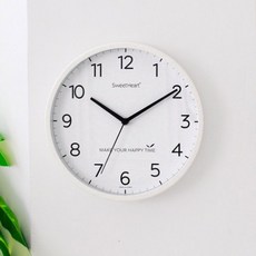 SweetHeart 靜音掛鐘 Metal220 Happy Time, 白色