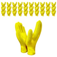 장갑이네 일반손목 X사 작업용 장갑, 노란색, 100세트