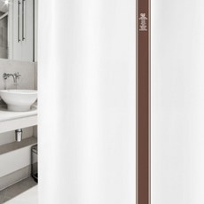 浴簾 SC908 S號 1520*1880mm+塑膠掛鉤 12入+白色伸縮桿組, 1套