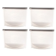 Cocoa Village 站立式矽膠密封袋 半透明 1500ml, 4個