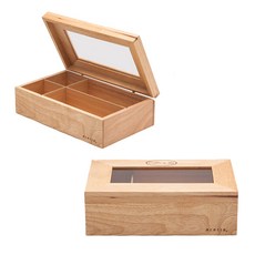 ACACIA HOME 咖啡茶葉收納盒, 自然色, 2個