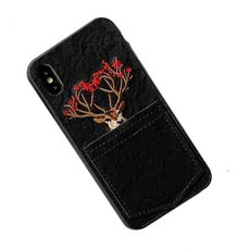 미퓨어 꽃사슴 자수 휴대폰 케이스