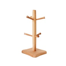 Tanniye原木杯架馬克杯架 CF021, 實木色, 1個