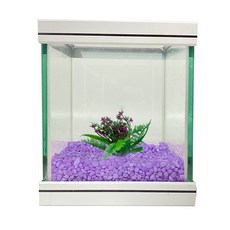 로라펫 15큐브 어항 + 라일락바이올렛 + 인조수초, 라일락 바이올렛(컬러샌드), 램덤발송(인조수초), 1개