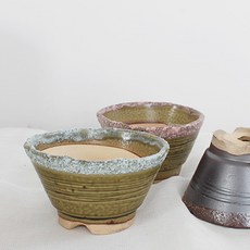 MORIANN 寬口粼光手工花盆, 隨機出貨