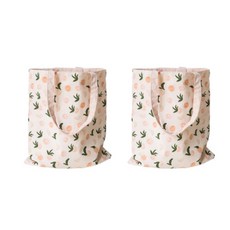 水果雙面購物袋 水蜜桃, 1件, 2個