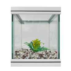 로라펫 15큐브 어항 + 오색사 + 인조수초, 혼합색상(컬러샌드), 램덤발송(인조수초), 1개