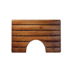 HAILY 浴室原木腳踏板 木製腳踏板 玄關浴室 63 x 43 x 3.5 cm, 胡桃木, 1個