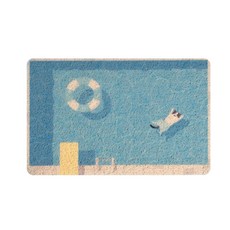 요기쏘 고양이 첨벙 사막화방지 매트, 혼합색상, 1개