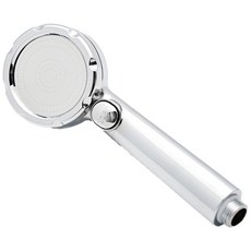 一鍵止水鏡面增壓蓮蓬頭, 1個, 銀色