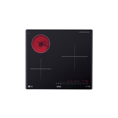 LG전자 디오스 전기레인지 인덕션 2구 + 하이라이트 1구 프리스탠딩A 15cm, BEY3GU, 방문설치