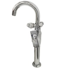 Chrome頂部球型鵝頸式淋浴兼用單孔水龍頭, 1個