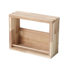 박스형 양념통 1단 선반 M, 아카시아, 1개