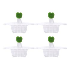 JH COMPANY 排水孔過濾蓋, 白+綠, 4個