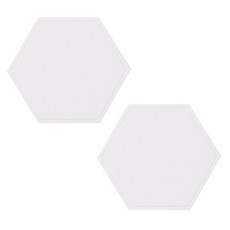 북유럽 스타일 실리콘 패드 육각 냄비받침 A, 화이트, 16.8 x 14.6 x 0.8 cm, 2개