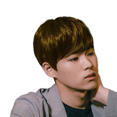 GabalNara 都會雅痞剪裁 男士全頂假髮 M, 黃銅橙色, 1個