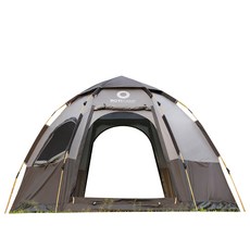 ROTICAMP 彈出式秒開六角帳, 4-5人, 淺灰
