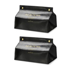 簡約衛生紙套 Z05 2入, 黑色的