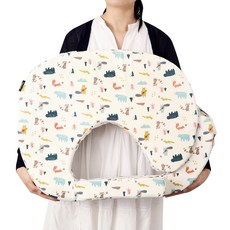 JOATTE 動物印花D型哺乳枕, 混色