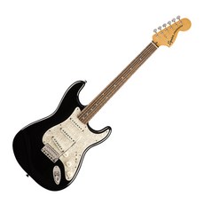 스콰이어 CLASSIC VIBE 70s Stratocaster Laurel 일렉 기타 + 구성품 11종 세트, BLACK(기타), 랜덤발송(카포, 융), 흰색(픽크), 노란색(피크케이스), 검정(줄감개), 1개