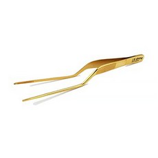 J.S dining 彎頭料理用鑷子 14cm, 金色, 1個