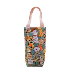 防水帆布隨行杯收納袋 T06, 款式1, 1個