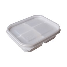 팩투유 반찬용기 4칸 몸통 TY12144 200p + 뚜껑 200p, 1세트