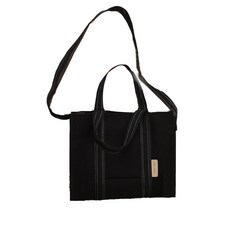 ChezBebe 帆布2WAY手提包, 黑色