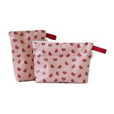 多功能防水收納袋2入組, 愛心款