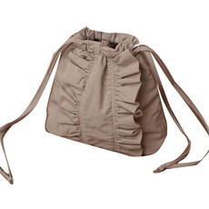 ChezBebe 荷葉邊束口收納包, 灰色