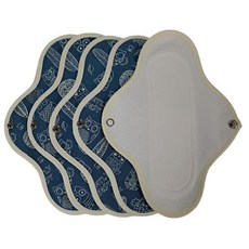 Weezly 棉質衛生棉 孕婦棉墊 無防水 Tini Navy, 中型, 1入, 5個