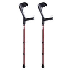 애이도 프랑스컬러 엘보클러치 알루미늄 목발 검정 + 버건디, 2개