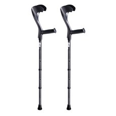 애이도 프랑스컬러 엘보클러치 알루미늄 목발 검정 + 검정메탈, 2개