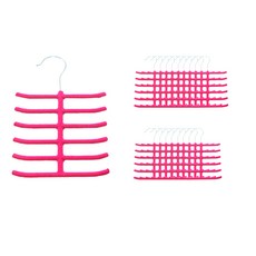 루시스 벨벳 넥타이 앤 벨트 걸이, 핑크, 20개