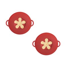 耐高溫防油濺矽膠鍋蓋 紅色, 2個, 32.5*27cm