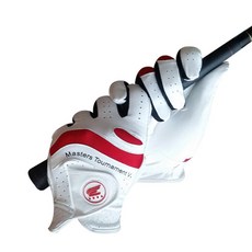 COSS 男士用合成皮高爾夫手套 雙手用, 白色