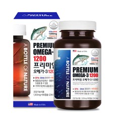 A BOTTLE OF NATURE 頂級 Omega-3 1200 維他命D 234.54g, 180錠, 1個