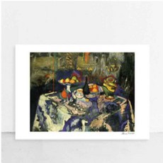 亨利馬蒂斯 室內裝飾 藍色桌布上的靜物 海報