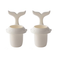 懸掛式鯨魚多功能置物架, 白色, 2個