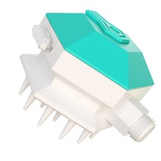 리빙듀오 육각 반려동물 브러쉬 샤워기, 민트, 1개