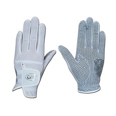 GH KOREA 女款涼感網眼矽膠高爾夫手套 雙手用, 白色