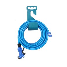 KIMOS Living 多功能噴霧器 + 瑪瑯軟管 15m + 水龍頭接頭 + 軟管掛架套組, 1套, Blue