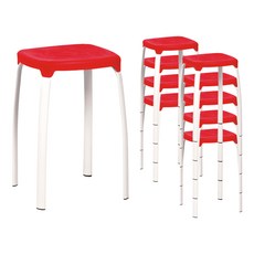 인홈즈 레인보우 스툴 10p, 레드