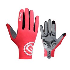 GIYO 手機觸摸騎行張力手套 S02, 紅色的