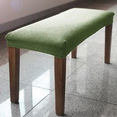 DecoHands 格紋長凳椅套, 卡其色