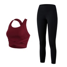 SPICA 女款 Viking Red 交叉瑜珈上衣下著套裝 SPA503